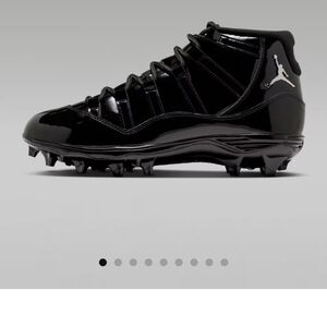 Jordan Men's Patent Leather Black Football Cleats